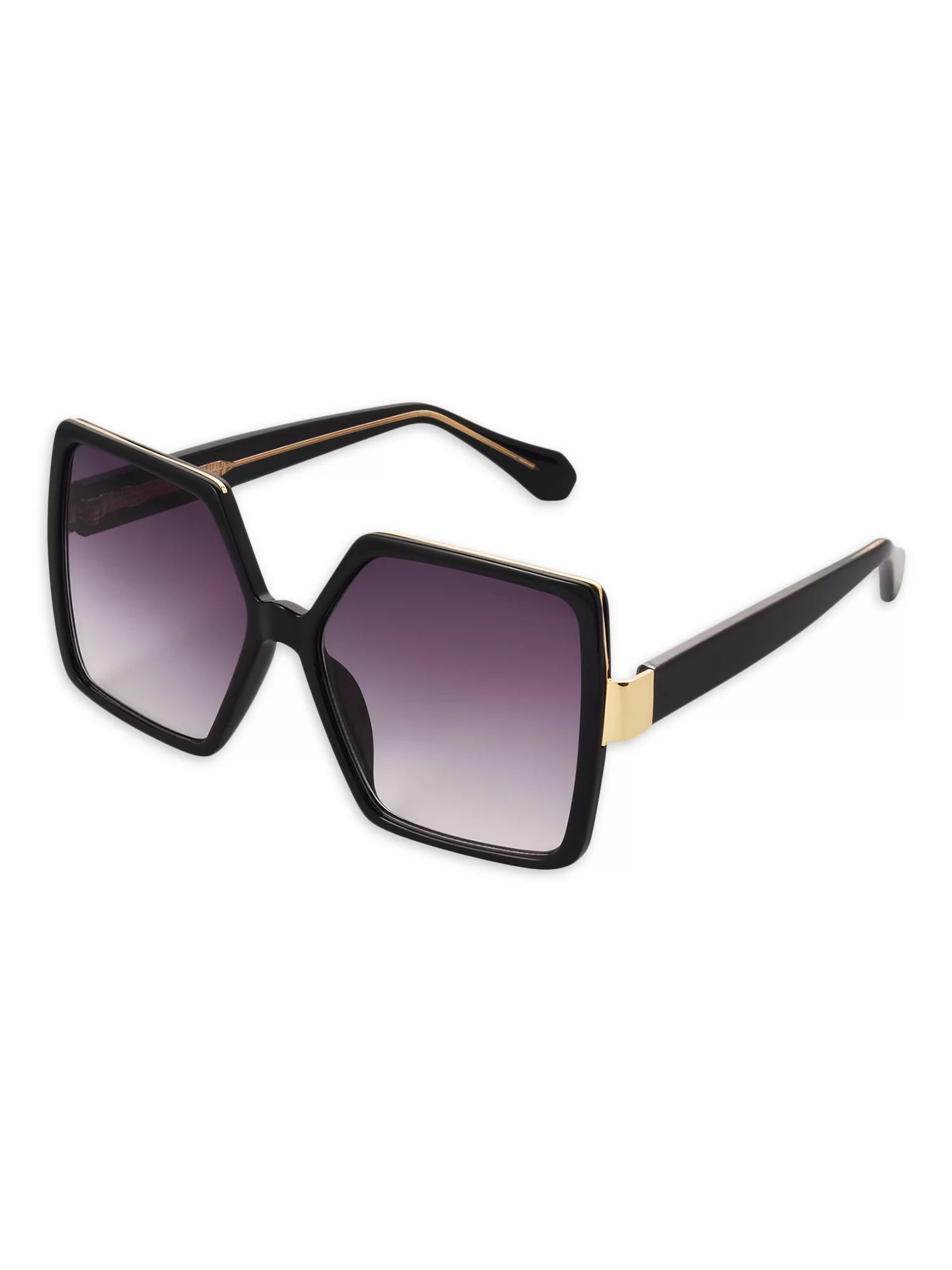 Sofia Vergara Women's Square Black Sunglasses | Walmart (US)