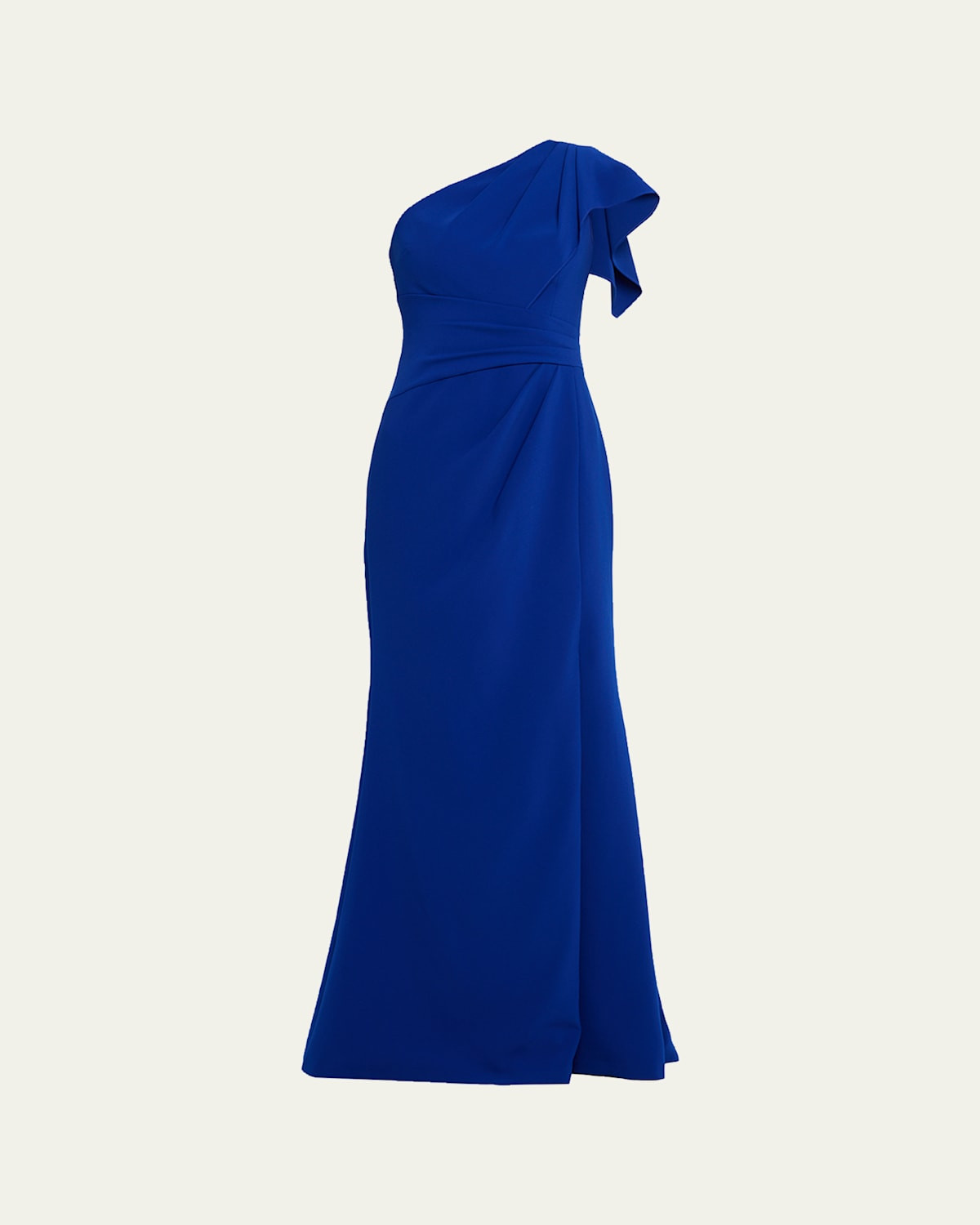 Pleated One-Shoulder Stretch Crepe Gown | Bergdorf Goodman