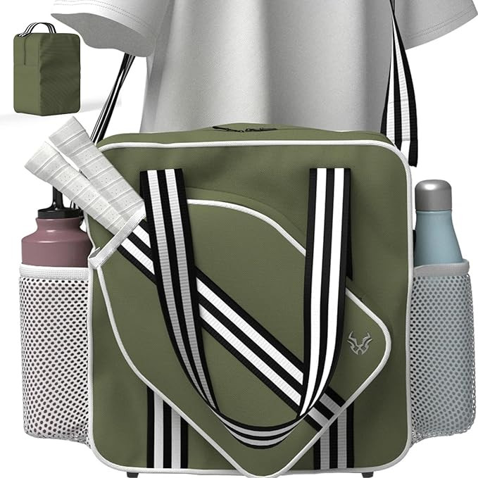 Pickleball Tote Bag - Detachable Cooler & Fence Hooks – Large Sports Bag for Women & Men, Holds... | Amazon (US)