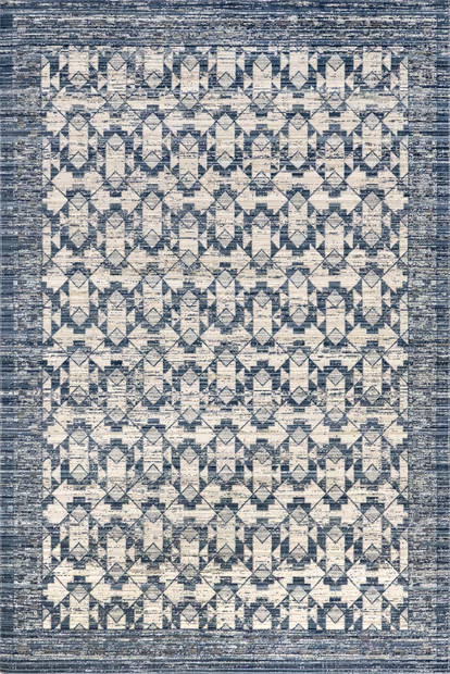 Blue Kelsie Kaleidoscope Washable Indoor/Outdoor Area Rug | Rugs USA