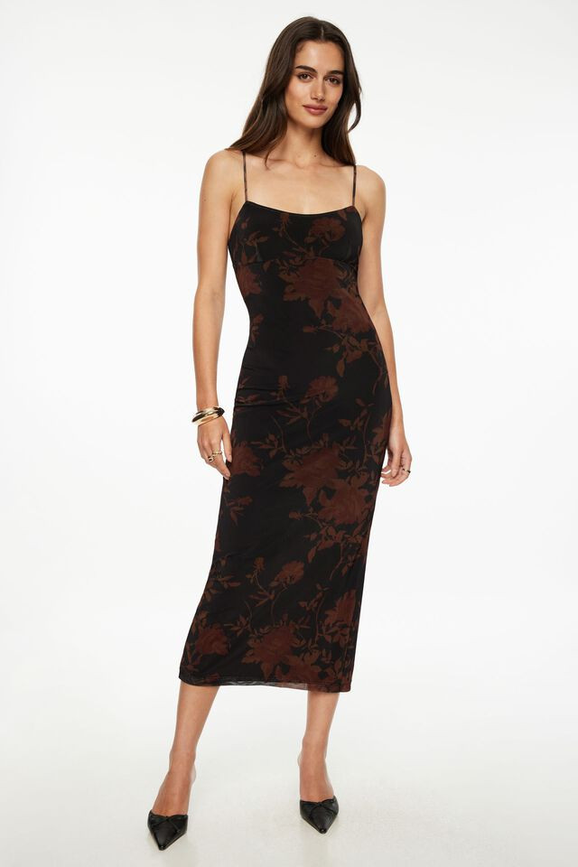 Amira Mesh Maxi Dress | Dynamite Clothing