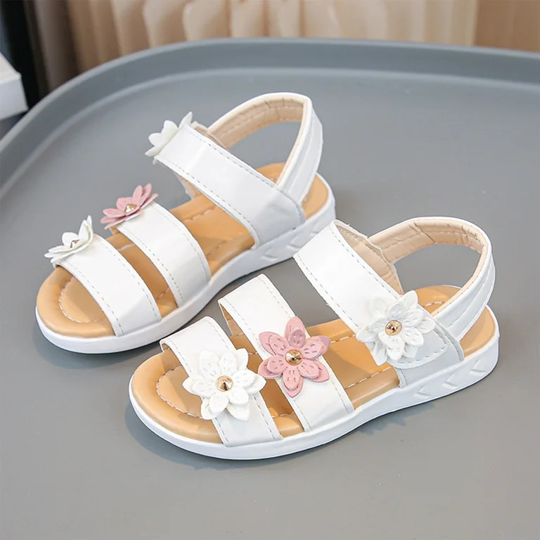 Mostsola Toddler Sandals Flower Girl Dress Shoes Open Toe Little Kids Flats Shoes Summer Sandals ... | Walmart (US)
