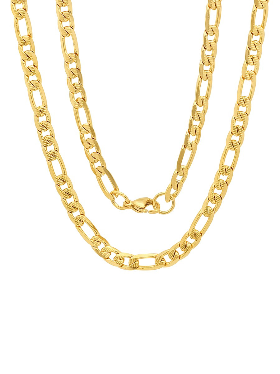 Anthony Jacobs Men's Stainless Steel Figaro Chain Link Necklace - Gold | Saks Fifth Avenue OFF 5TH