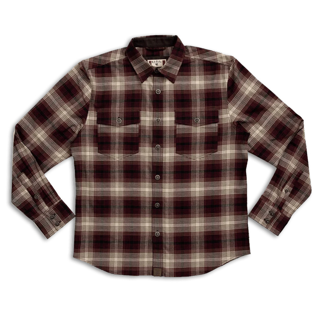 Foreman Stretch Flannel | Red & Tan | Rural Cloth