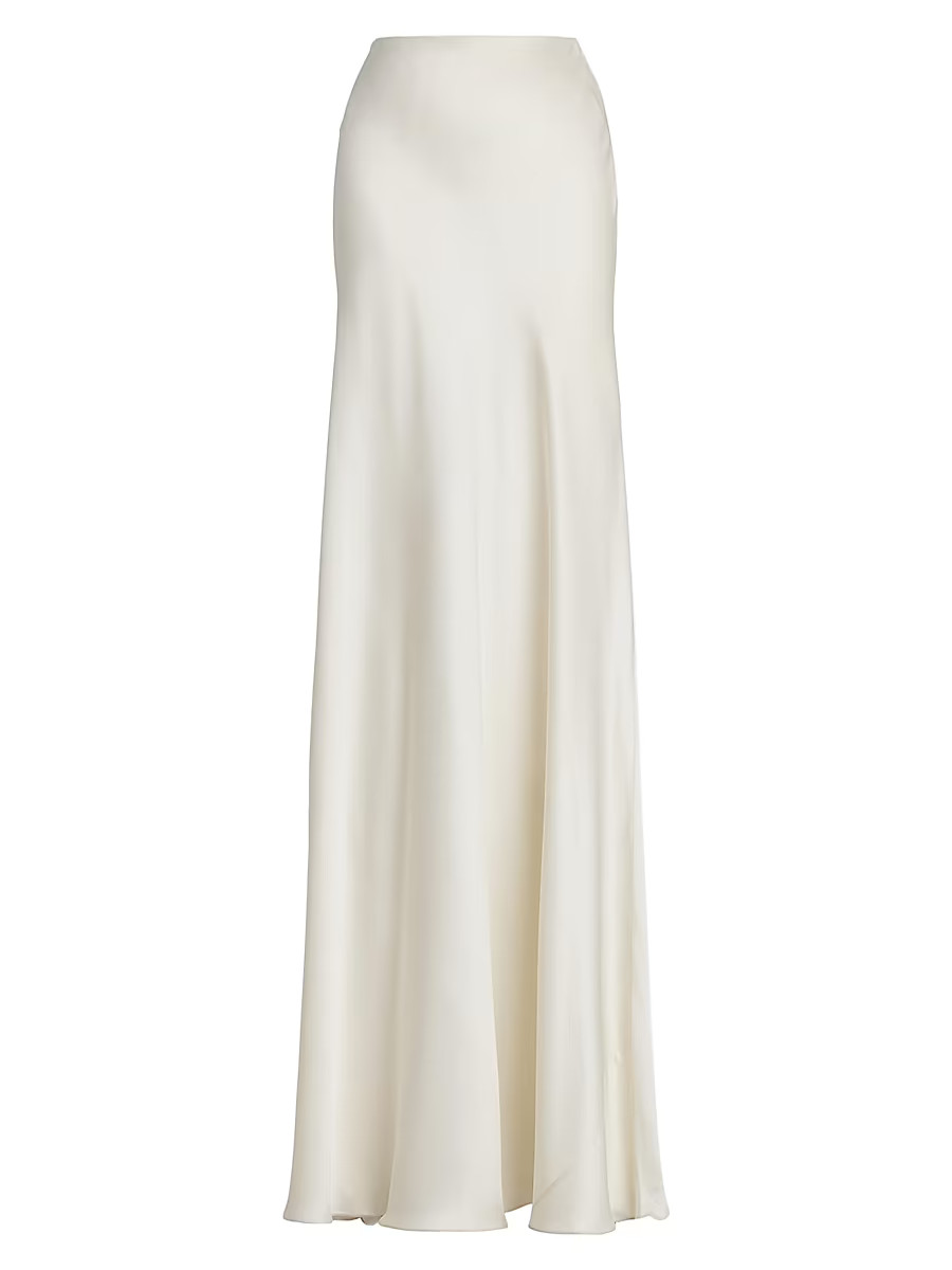 Women's Masina Satin Maxi Skirt - Lux Cream - Size 6 | Saks Fifth Avenue