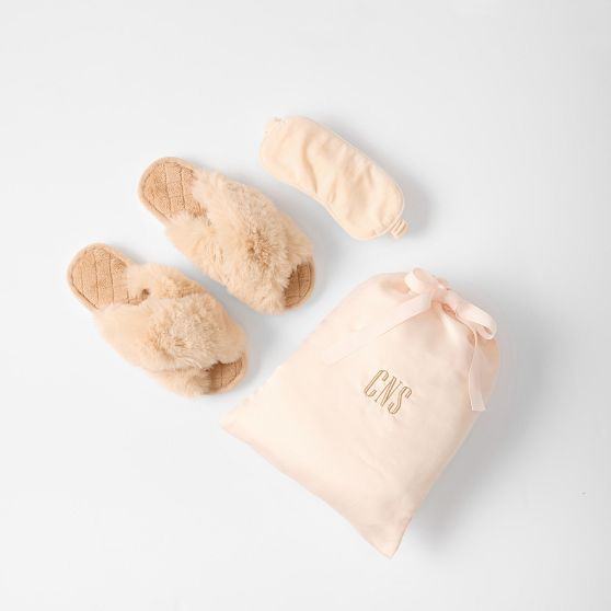 Cozy Slippers & Eye Mask Gift Set | Mark and Graham