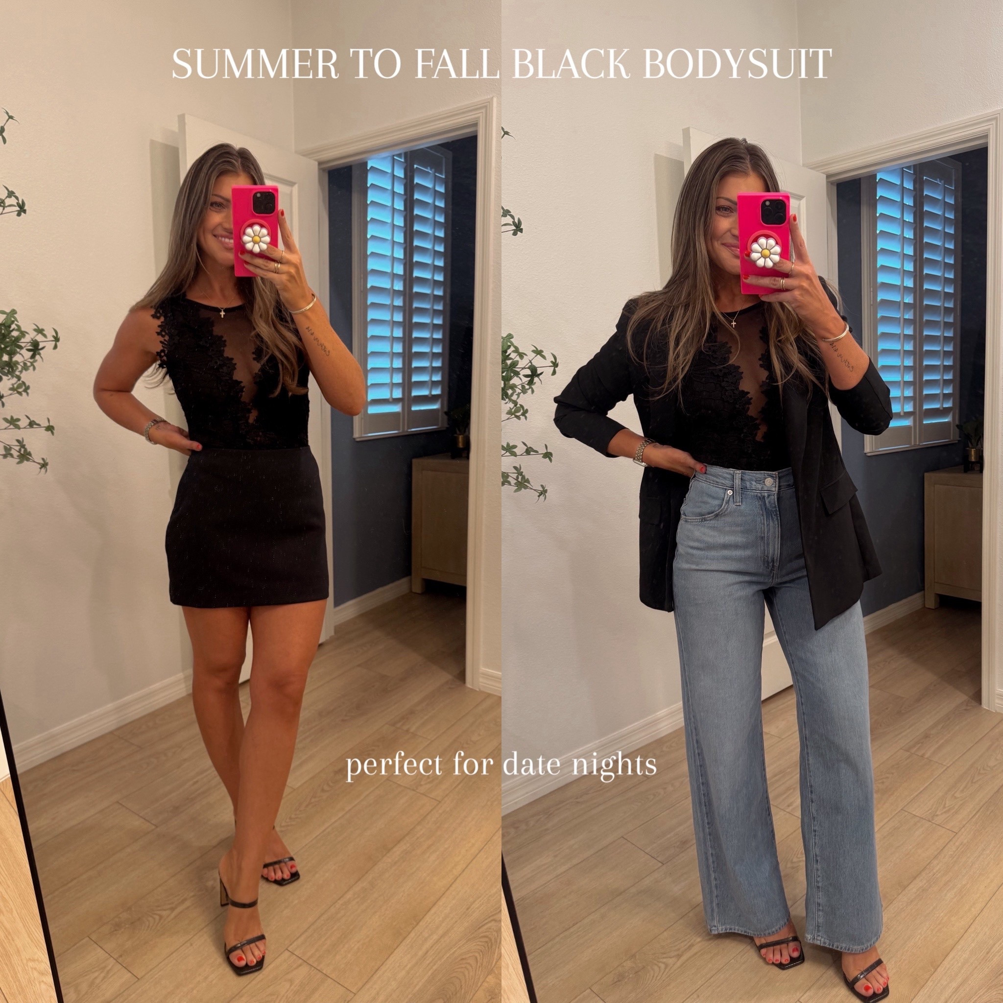 Amazon faves styled for summer and fall for you so you can see how to wear them now AND later 🤗 size 2/26 jeans - true to size. The best!!!! Waist snatching adjustable buttons. // small skort and bodysuit! 

Date night
Girls Night
Vegas 
Summer outfit
Vacation outfit ideas 