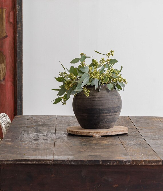 Medium Vintage Black Grey Pots no Handles free Shipping | Etsy | Etsy (US)