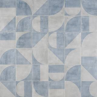 Ivy Hill Tile Quincy Blue 7.87 in. x 7.87 in. Matte Porcelain Floor and Wall Tile (11.19 sq. ft./... | The Home Depot