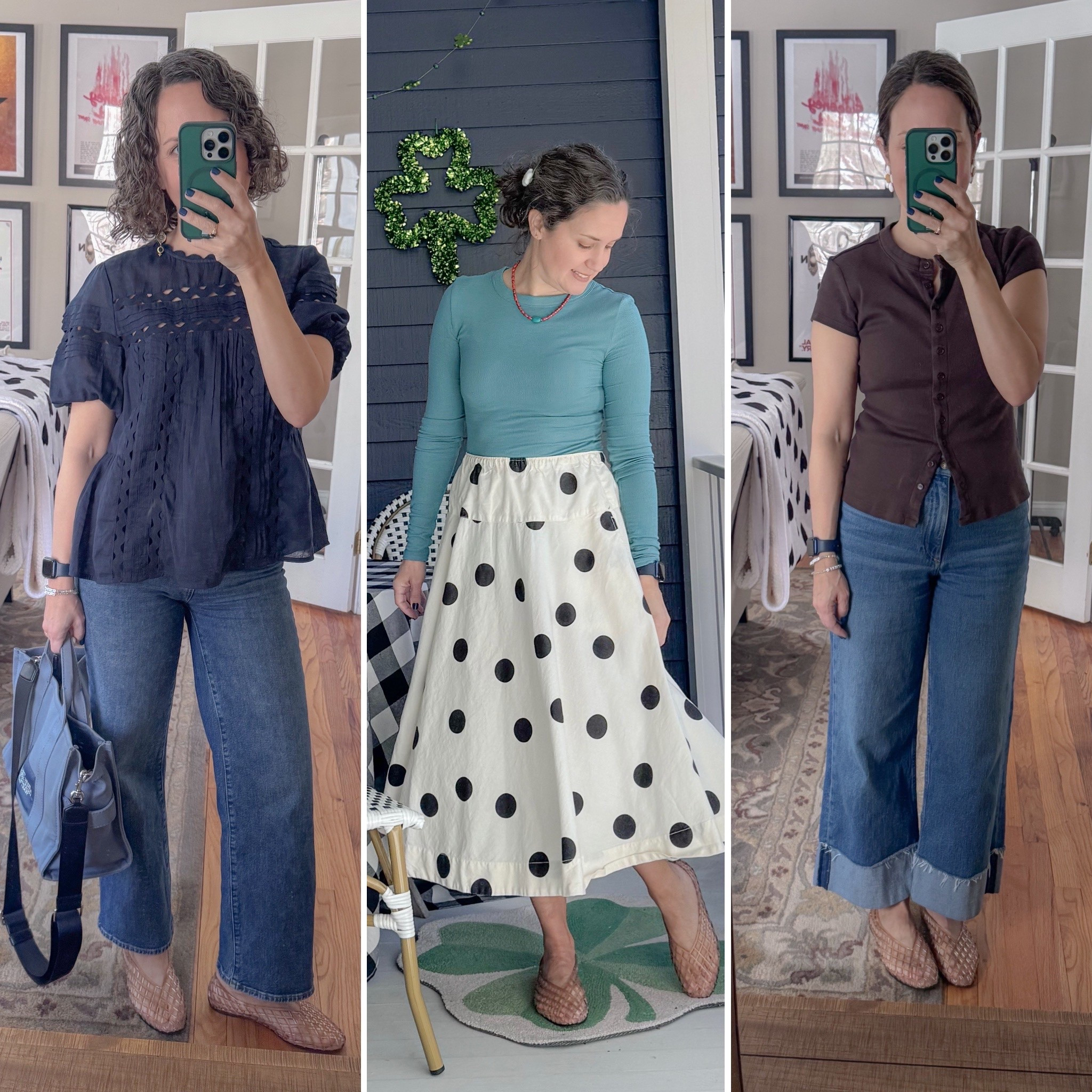 Jelly flats three ways for spring 2026. Love them with jeans, midi skirts (and of course dresses). Mine are the Dolce Vita jam jelly flat. They are worth the price for the cushioning and comfort!

#LTKSeasonal #LTKmomlife #LTKOver40