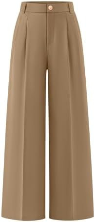ZESICA Women's Wide Leg Dress Pants 2026 High Waisted Business Casual Palazzo Pants Work Office S... | Amazon (US)