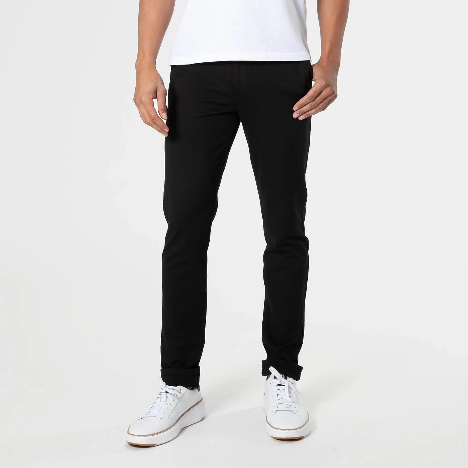 Black Slim Comfort Knit Chino Pant | True Classic