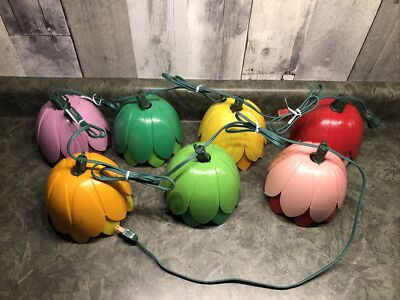 Vintage NOMA Blow Mold Tulip Patio Party TIKI RV String 7 Lights Pastel Multi ? | eBay US