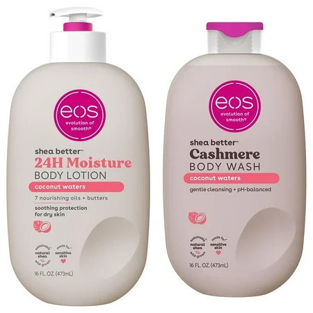 Bundle of eos Shea Butter Lotion & Body Wash, Coconut Waters, for Dryness 16oz | Walmart (US)