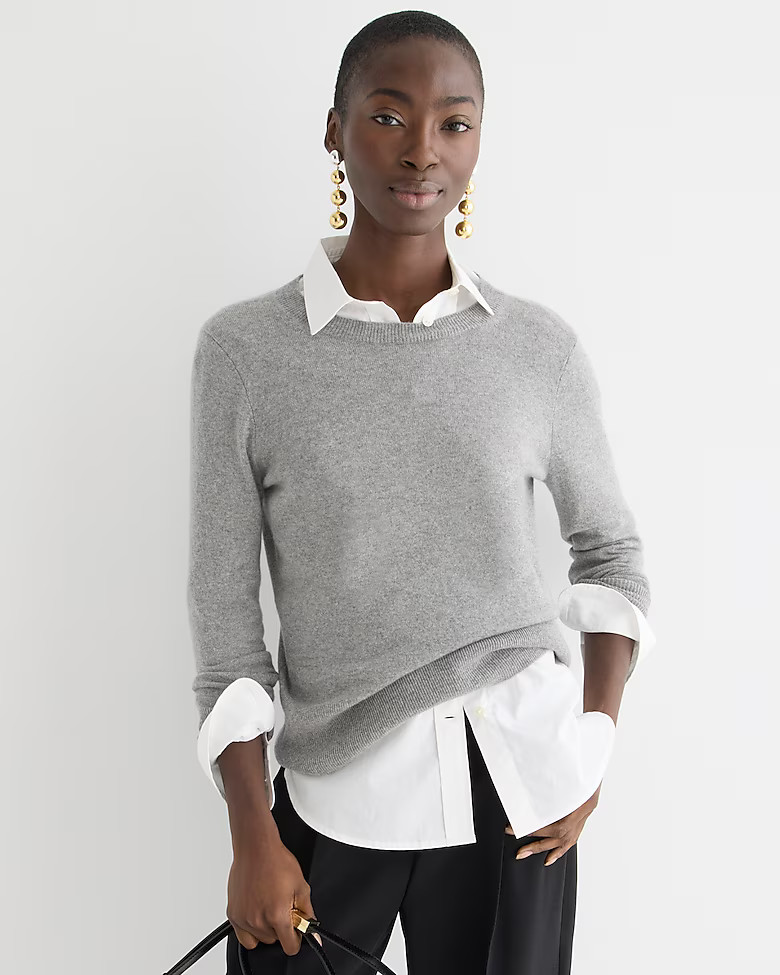 Cashmere classic-fit crewneck sweater | J. Crew US