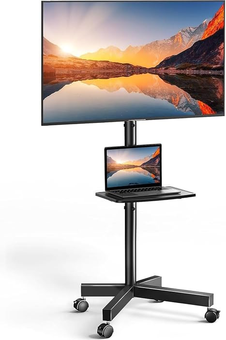 PERLESMITH Rolling TV Stand on Wheels for 23-65 Inch TVs,Tilt Mobile TV Cart Holds up to 99 lbs w... | Amazon (US)