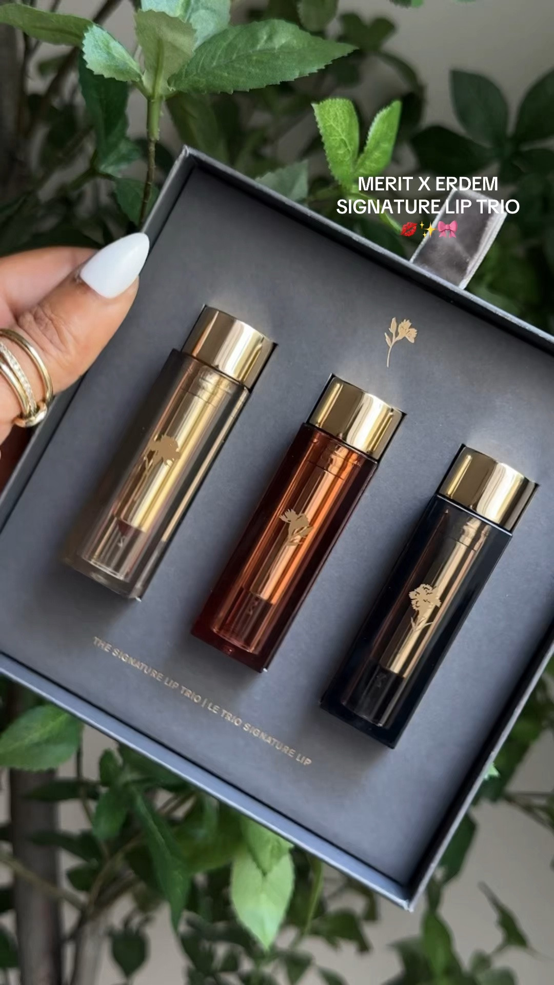 Merit x Ederm signature lip trio