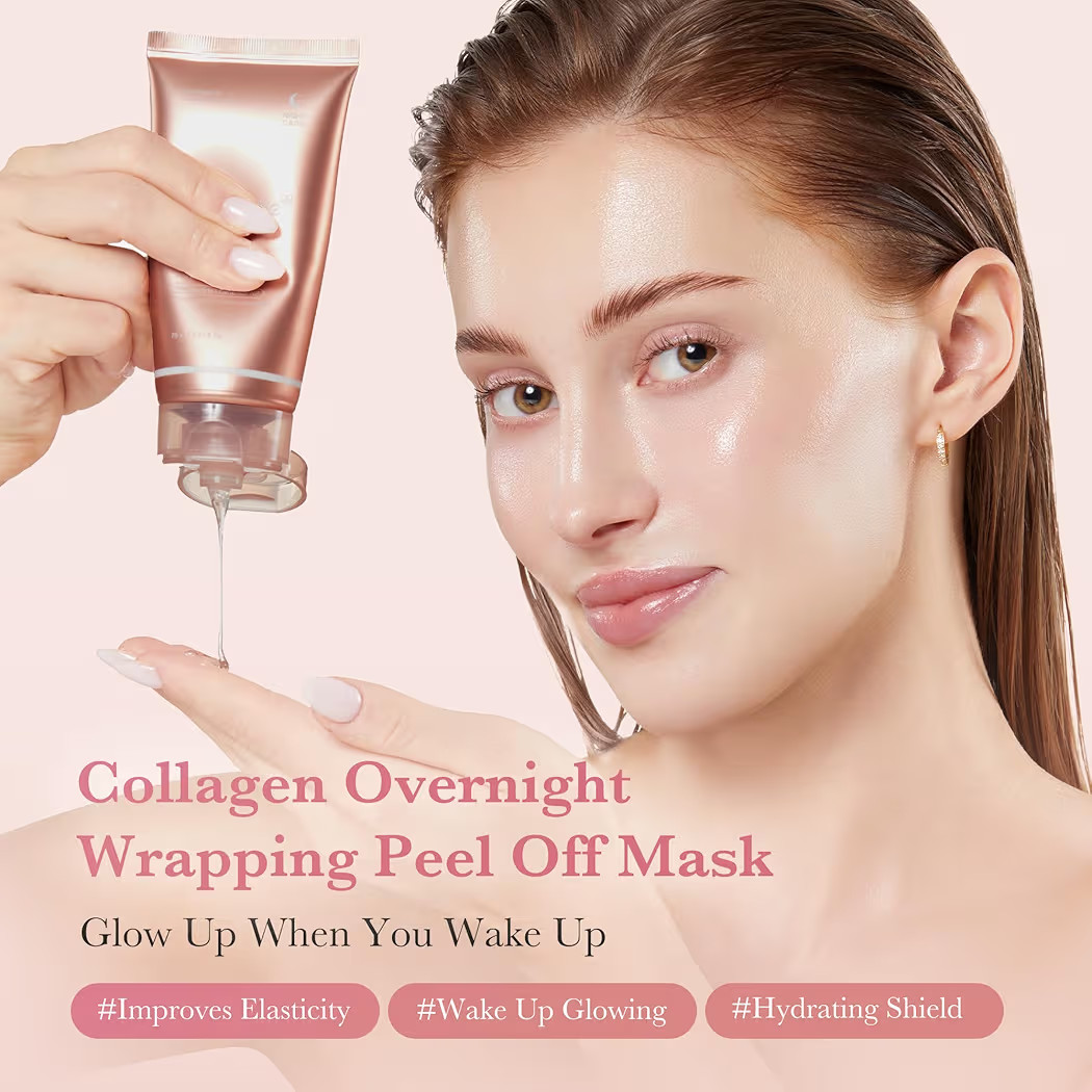 medicube Collagen Overnight Wrapping Peel Off Facial Mask Pack - Elasticity & Hydration Care, Red... | Amazon (US)