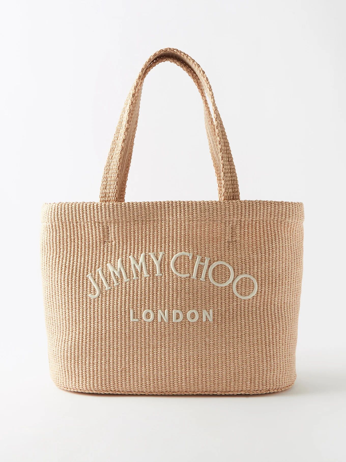 Beach woven-raffia tote bag | Jimmy Choo | Matches (US)