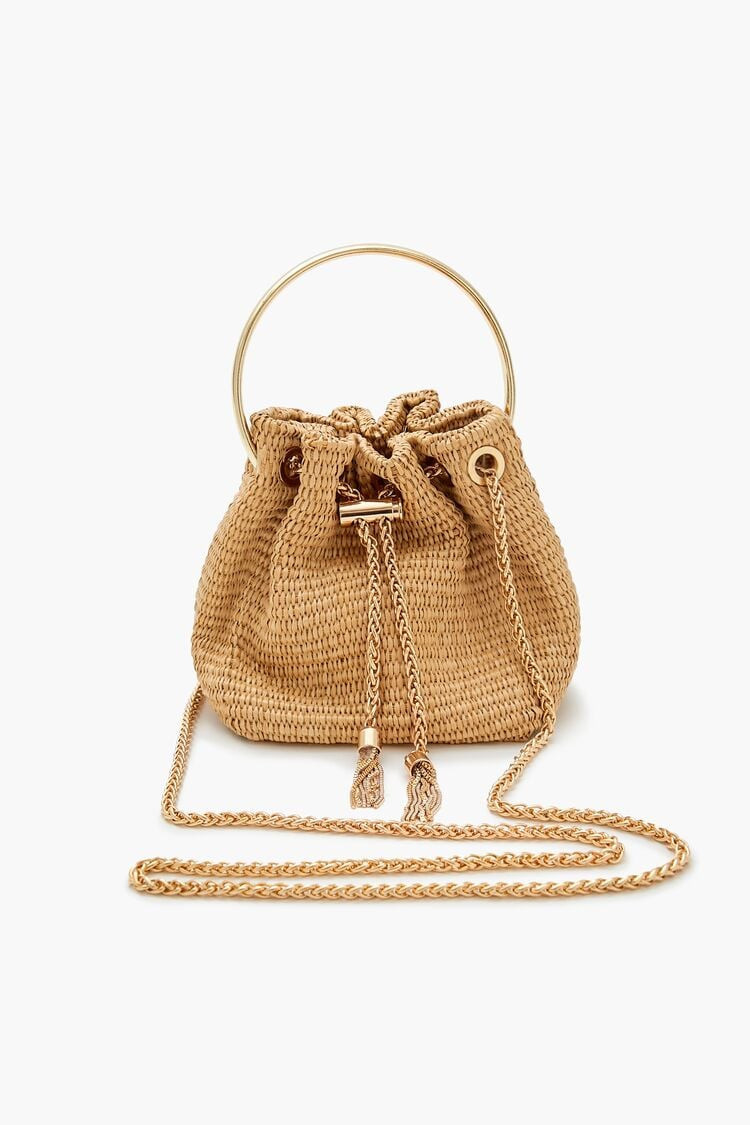 Women's Straw Bucket Bag in Natural | Forever 21