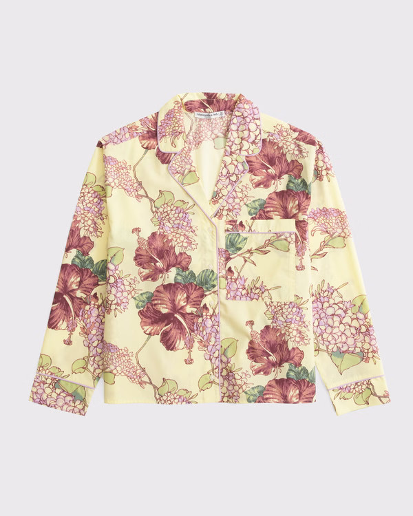 Cotton-Blend Sleep Shirt | Abercrombie & Fitch (US)