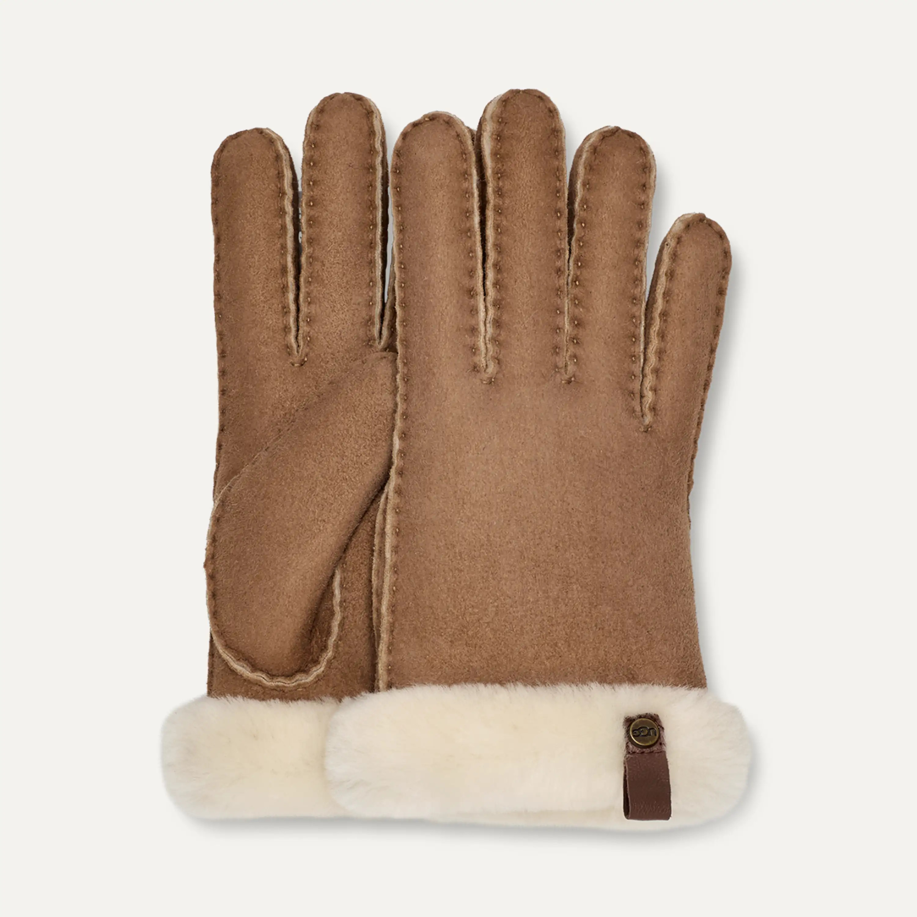 UGG® Shorty Leather Trim Glove for Women | UGG® UK | UGG (UK)