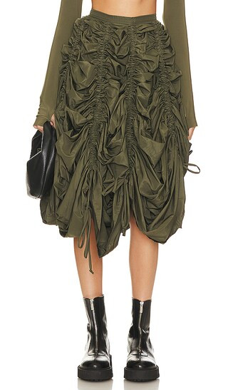 Parachute Half Full Skirt in Military | Revolve Clothing (Global)