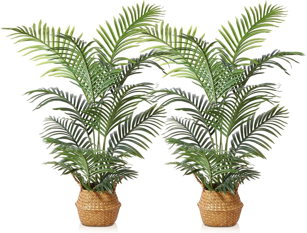 LOMANTO Fake Majesty Palm Plant 4Ft Artificial Plants for Home Decor Indoor Small Faux Trees in P... | Amazon (CA)