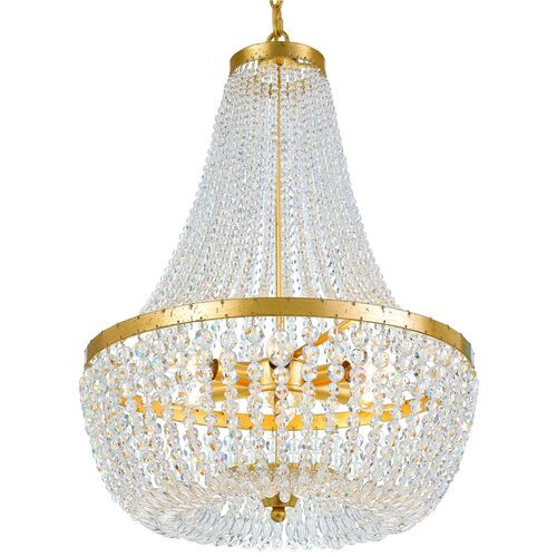 Rylee Crystal Chandelier, Gold/Clear | One Kings Lane