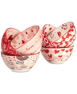 Valentine's Day Bowls, Set of 6 | Macy's