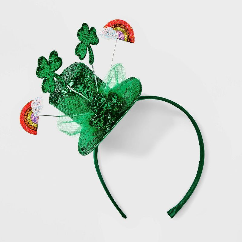 Hat and Clovers Headband - Green | Target