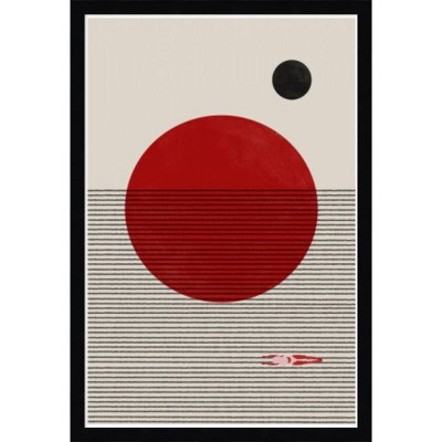 17" x 25" Swimming To You by The Miuus Studio Wood Framed Wall Art Print - Amanti Art: Modern Abstract Lithograph, Vertical Layout | Target