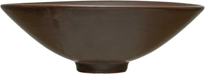 Creative Co-Op Stoneware Reactive Glaze Bowl, Matte Brown | Amazon (US)