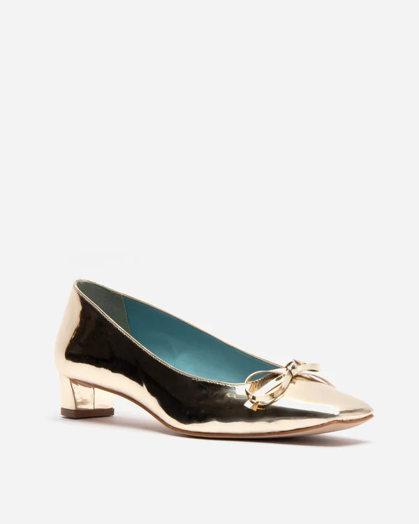 Mary Mini Block Heel - Vegan Platino | Frances Valentine