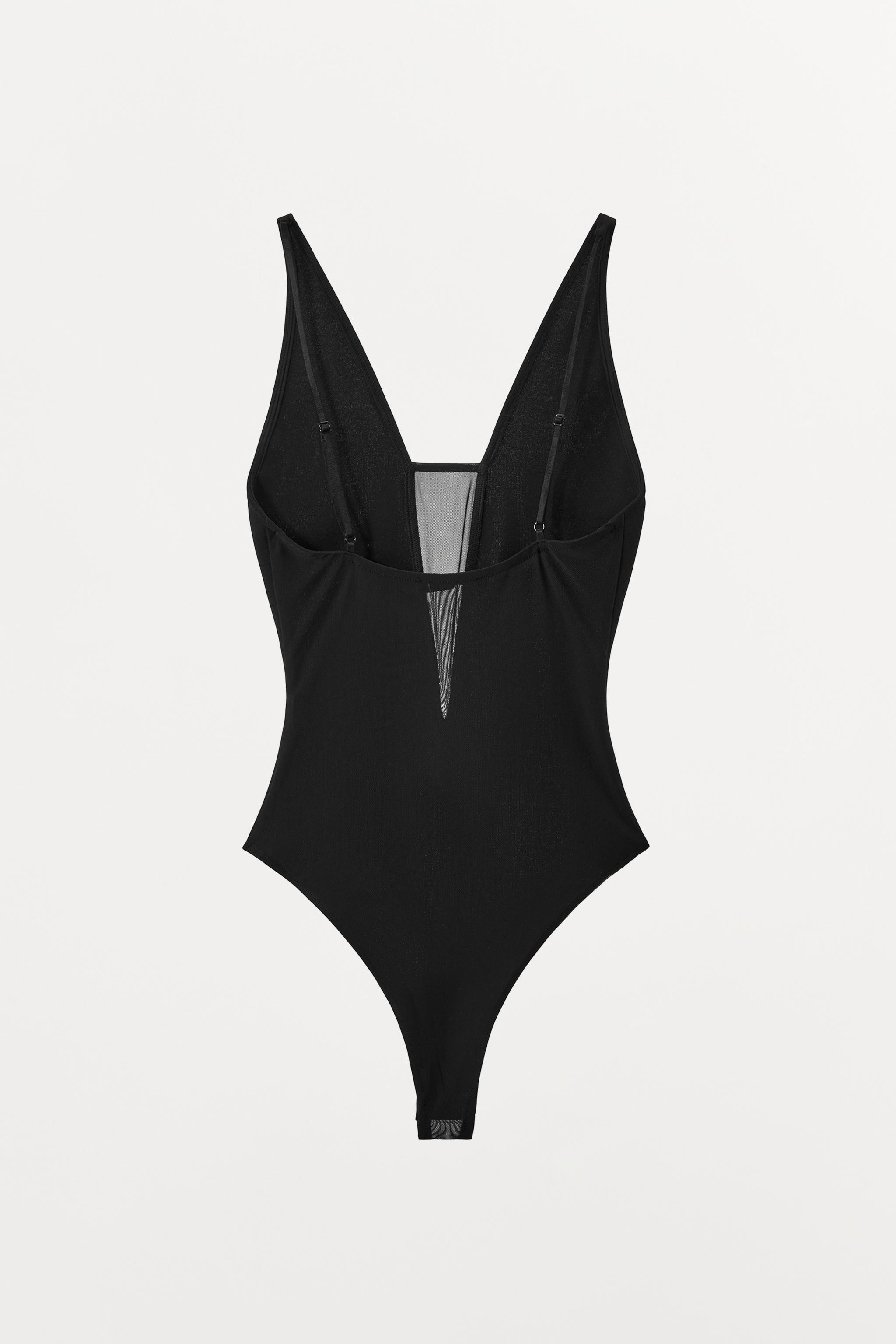COMBINATION TULLE STRAPPY BODYSUIT | Zara US