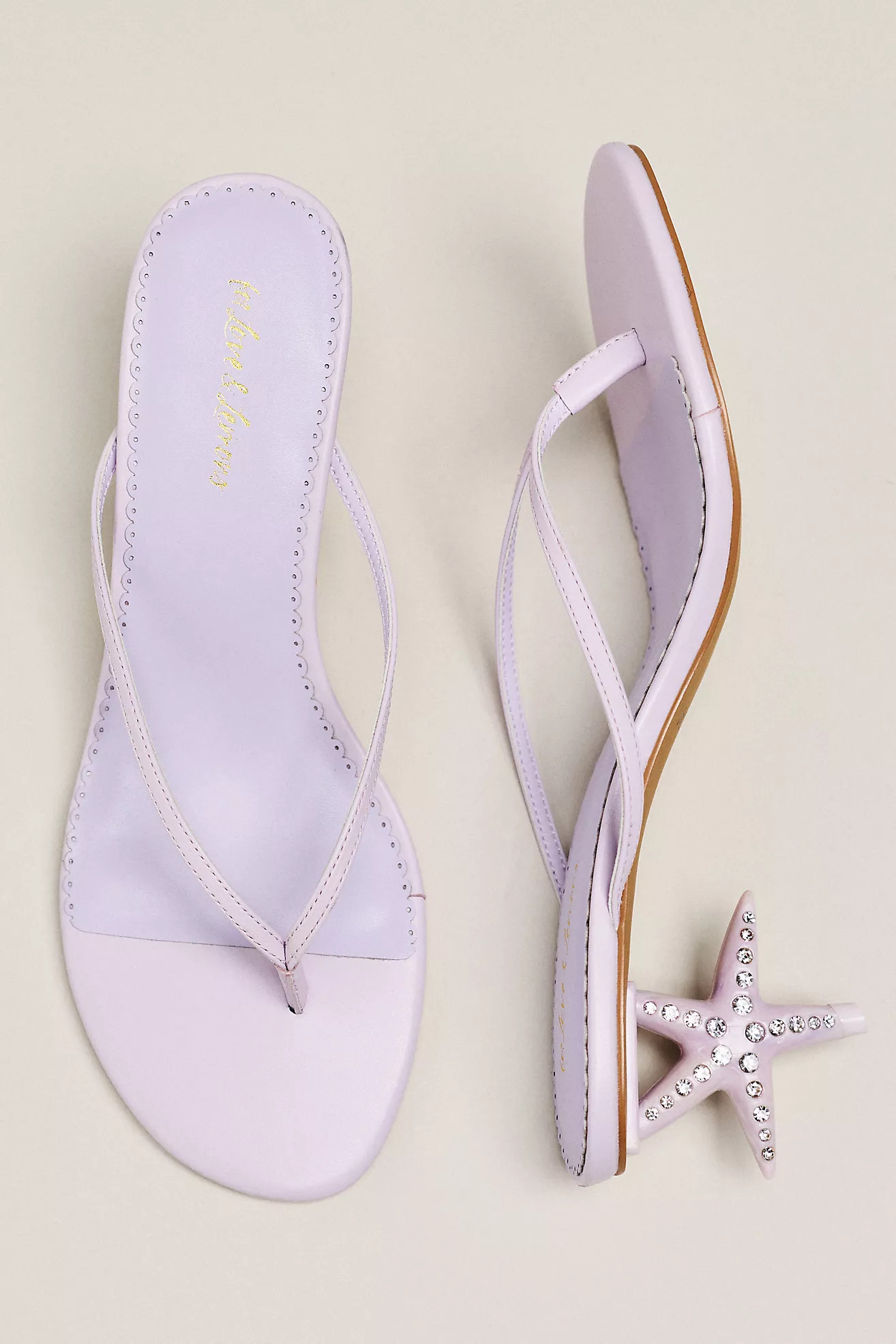 For Love & Lemons Soleil Strafish Heeled Thong Sandals | Anthropologie (US)
