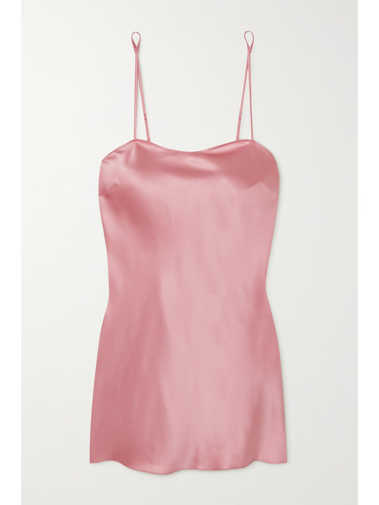I.D. Sarrieri - Lombard Street Silk-blend Satin Chemise - Pink | NET-A-PORTER (US)