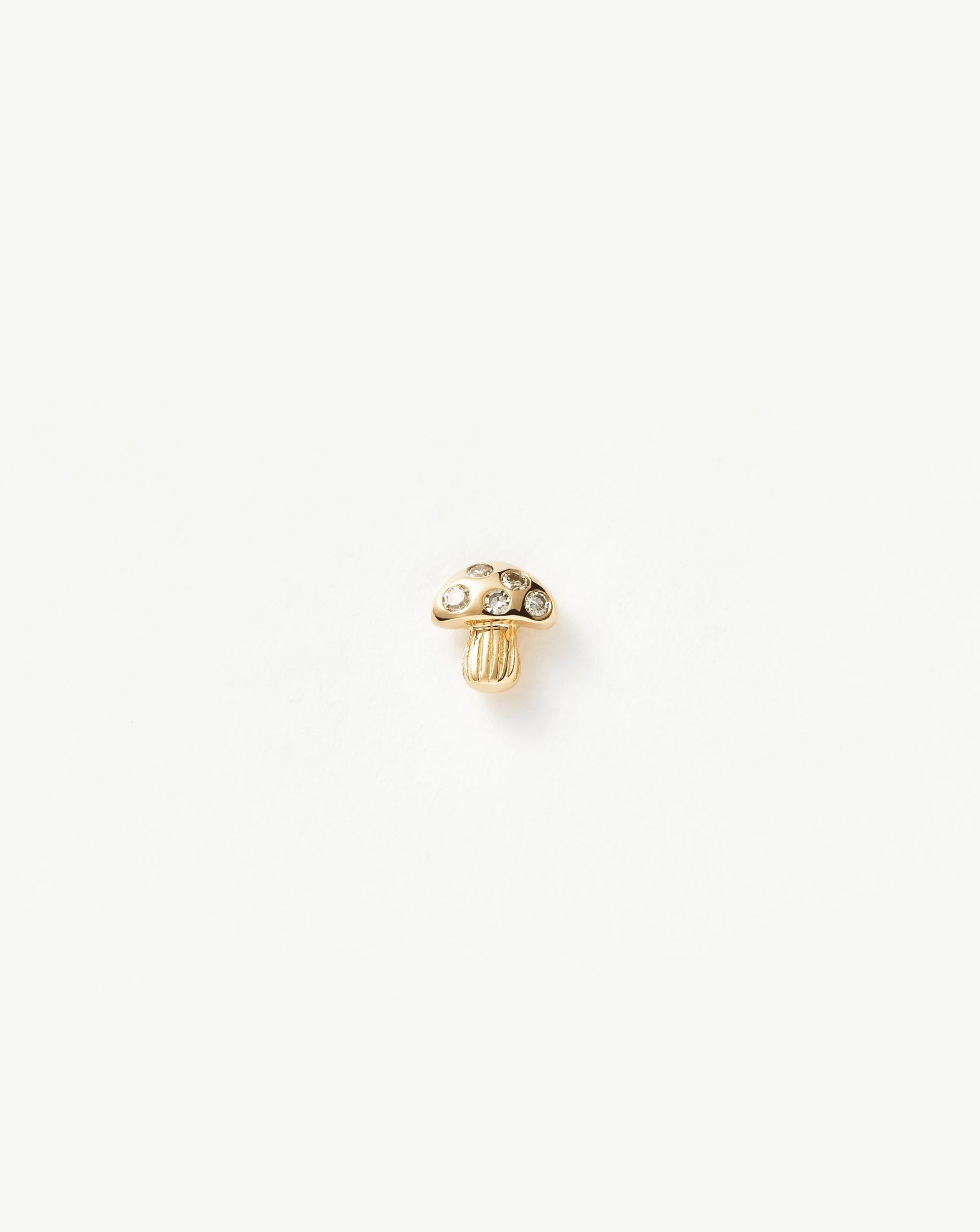 Fine Diamond Mushroom Single Stud Earring | Missoma US