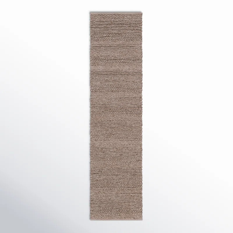 Zekia Hand-Woven Flatweave Wool Taupe Area Rug | Joss & Main