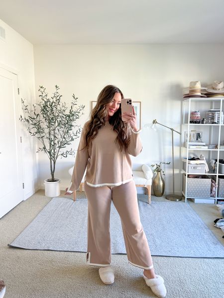 Saw this set and thought it was perfect for work from home days and lounging around. I had to size up to an XL, because I didn’t want it tight on my butt and hips! 

Amazon lounge set 

#LTKSeasonal #LTKmidsize