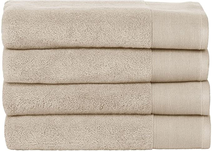 Nate Home by Nate Berkus 100% Cotton Terry 4-Piece Bath Towel Set - Ultra Soft, Thick and Absorbe... | Amazon (US)