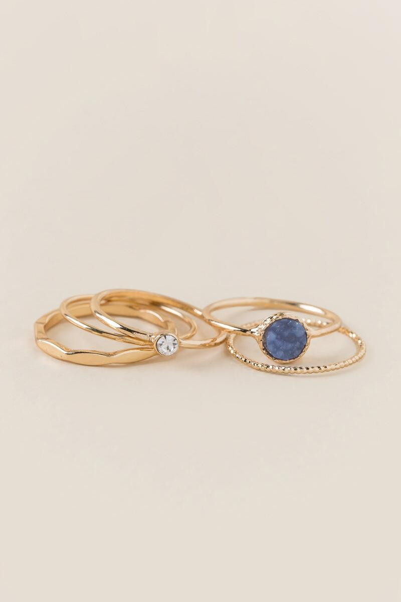 Zoe Druzy Stacking Ring Set | Francesca’s Collections
