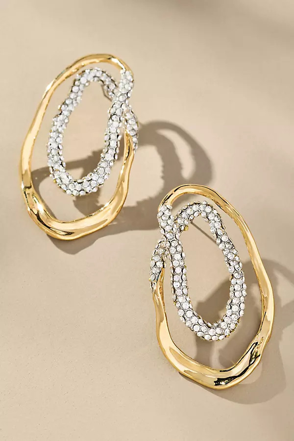 Wavy Mixed Metal Earrings | Anthropologie (US)