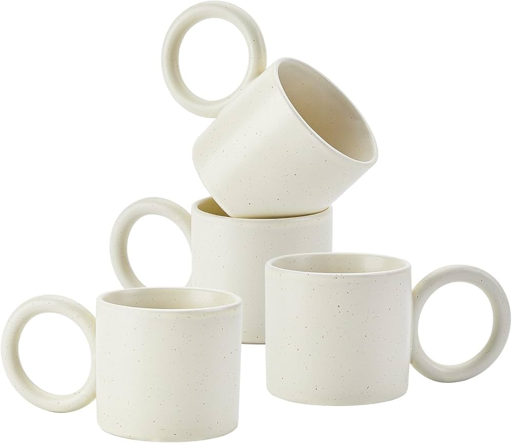 CREATIVELAND Coffee Mug,Ceramic Coffee Mugs Stoneware Coffee Cups with Handle for Latte, Espresso... | Amazon (US)