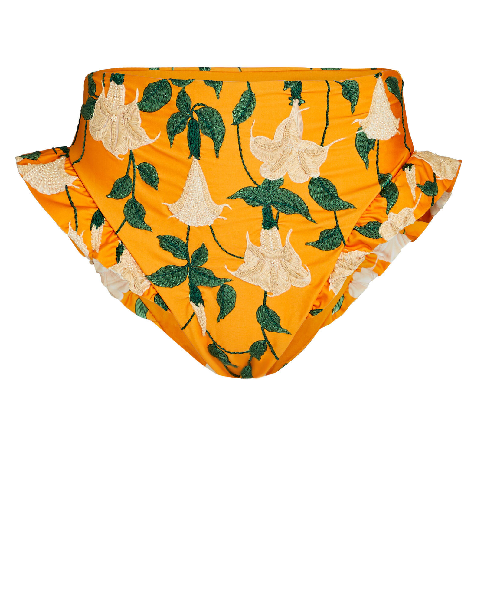 Jengibre Embroidered High-Rise Bikini Bottoms | INTERMIX