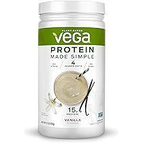 Vega Protein Made Simple, Vanilla, Stevia Free Vegan Plant Based Protein Powder, Healthy, Gluten Fre | Amazon (US)