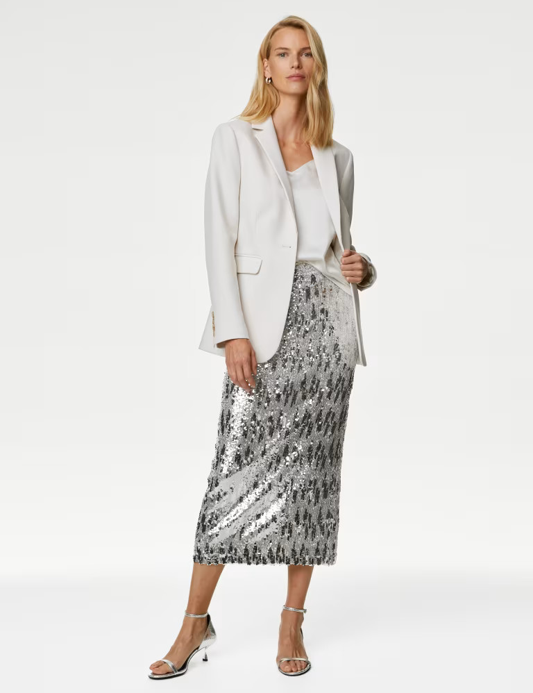 Sequin Split Back Midaxi Column Skirt | Marks & Spencer (UK)