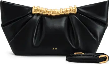 Leia Pleated Faux Leather Clutch | Nordstrom