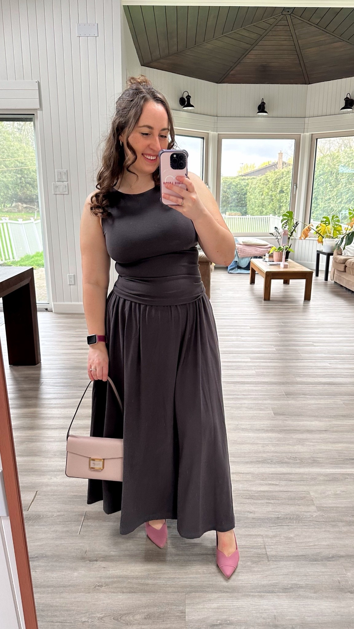 The absolute cutest 2 piece set I own 💕 Stretchy, comfy, the skirt has pockets, and the top has built in support! 

#LTKPetite #LTKSeasonal #LTKMidsize