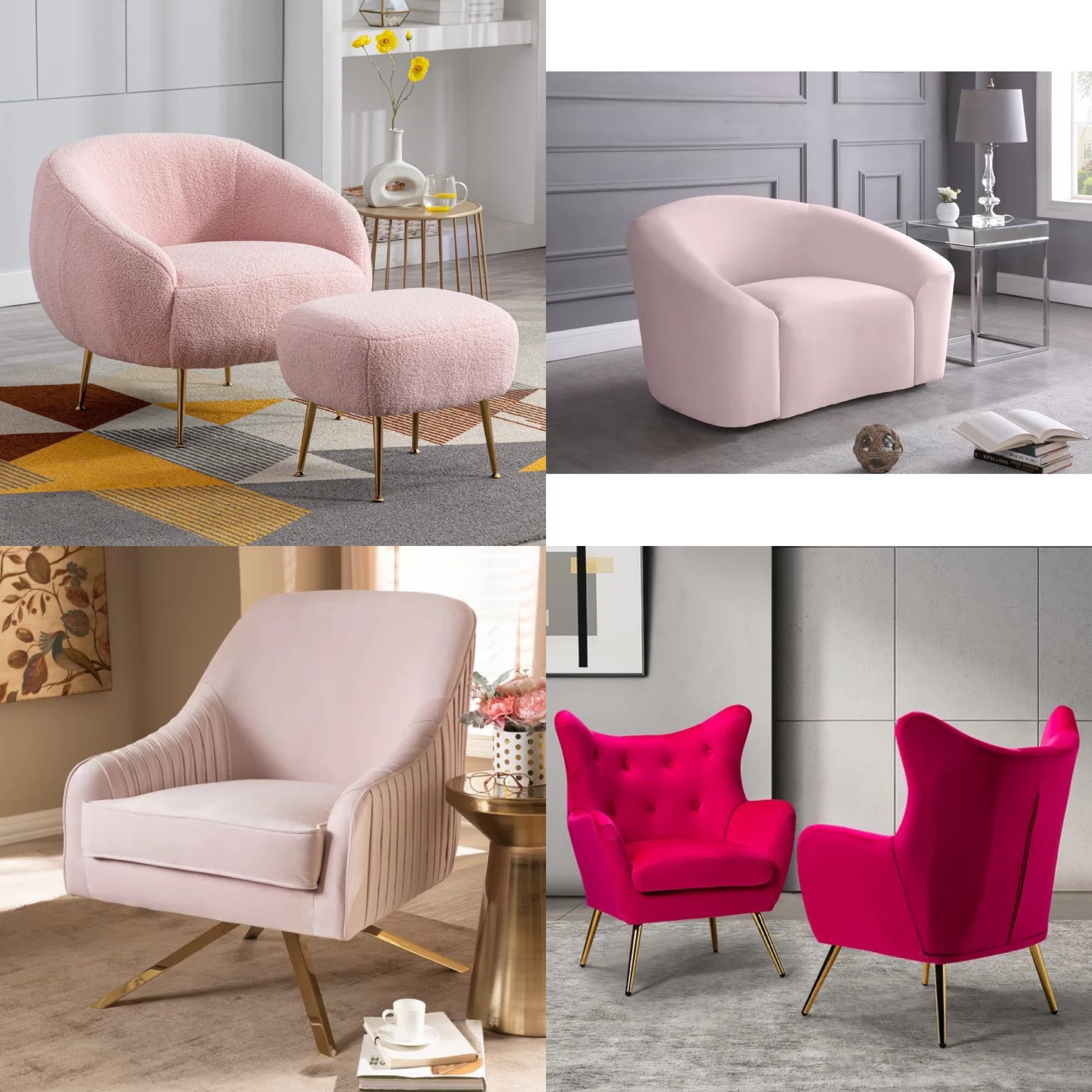 Ready for Barbie World? These chic and stylish retro-inspired 50’s-ish accent pink chairs will give you space an instant refresh with happy vibes. #barbiecore #prettyinpink 

#LTKhome #LTKsalealert #LTKFind